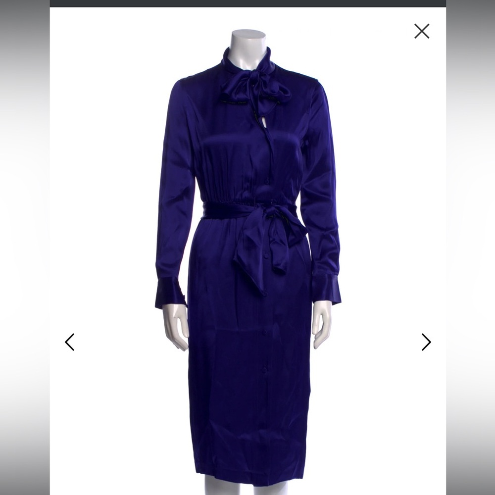 Tom Ford Periwinkle Neck Tie dress